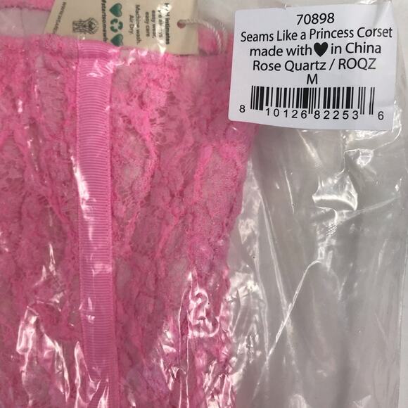 HAH x FREE PEOPLE Lace Corset Top Women M Rose Fairy Regencycore Boho Barbie NWT - Picture 15 of 16